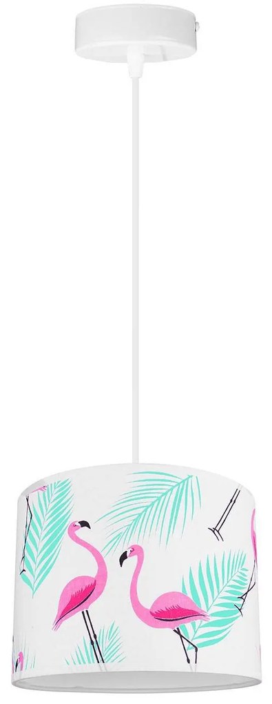 Detské závesné svietidlo Child, 1x textilné tienidlo so vzorom (výber z 5 farieb), (výber z 2 farieb konštrukcie)