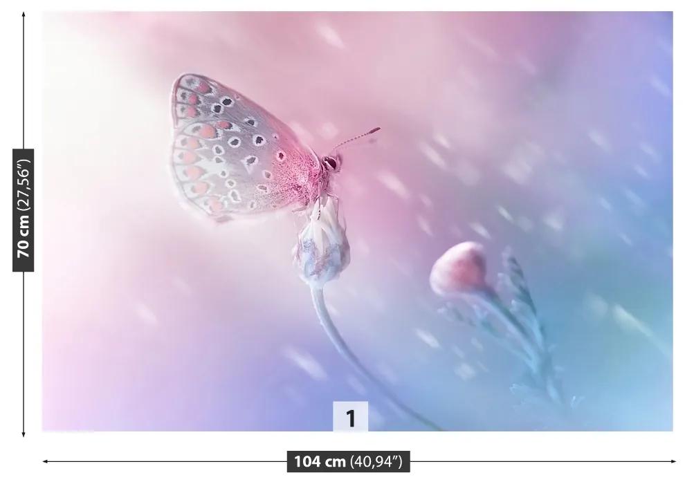 Fototapeta Vliesová Motýľ kvet 152x104 cm