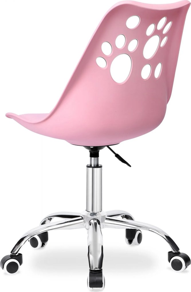 Ružová otočná stolička Grover