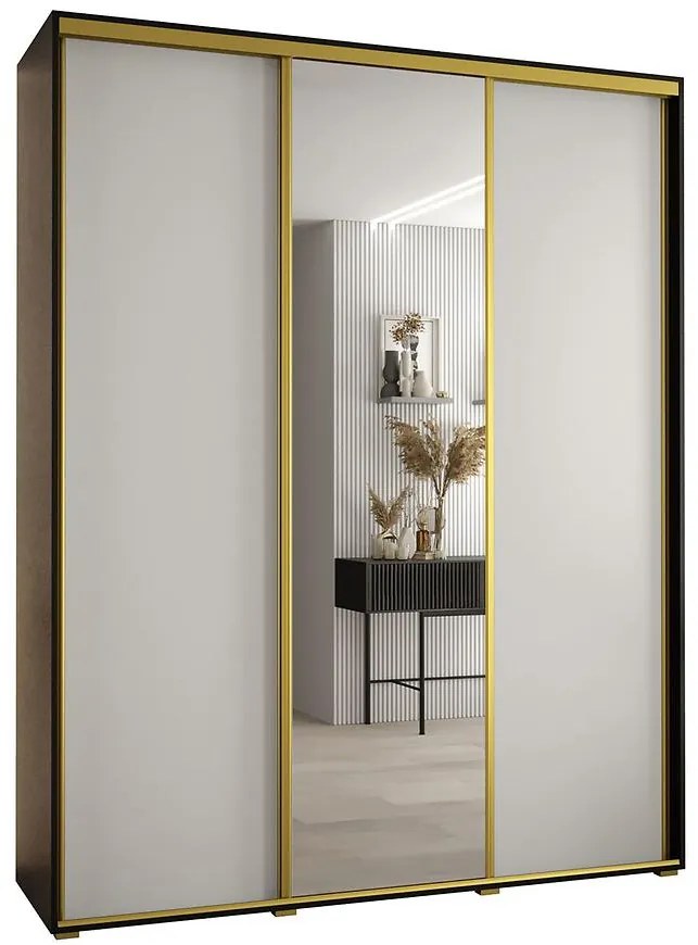 Skriňa 45 Canaris 3 190 čierna/biela/gold