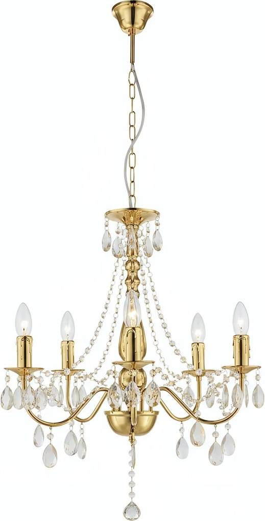 Toolight Toolight, stropné svietidlo 5xE14, EBT015-5CP, zlatá, OSW-01230