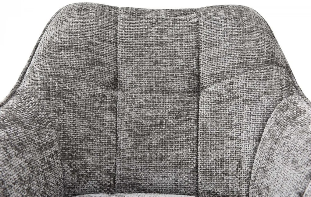 Jedálenská stolička Scott - látka - Tmavo sivá