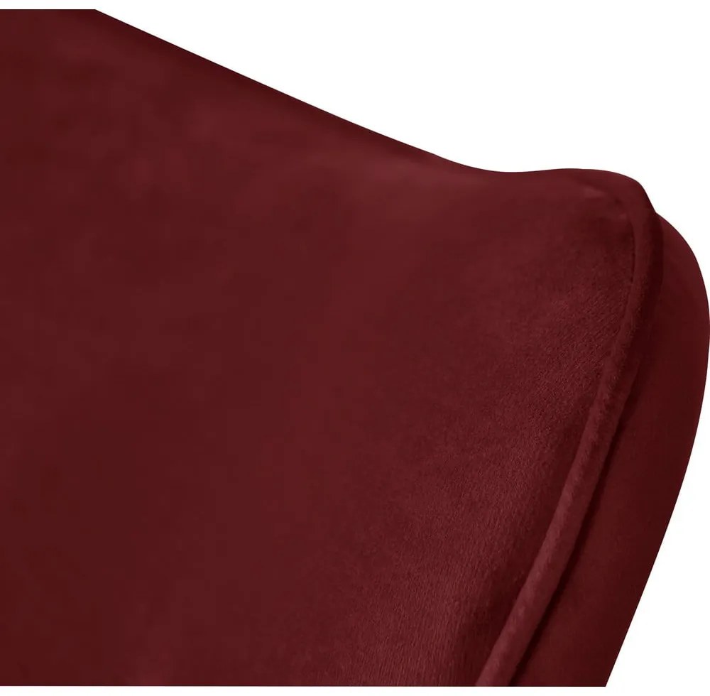 Červené zamatové kreslo Niko – Ropez