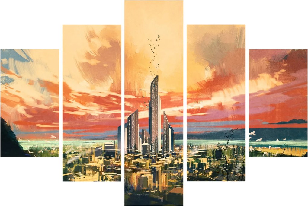 Obraz - Maľované mesto (150x105 cm)