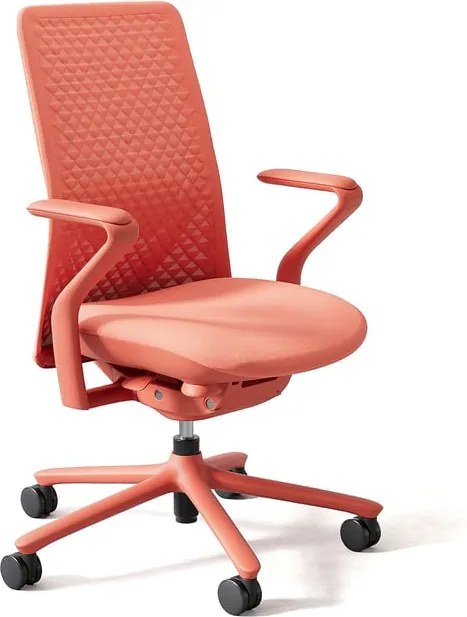 Kancelárska stolička FIBRA, koralová