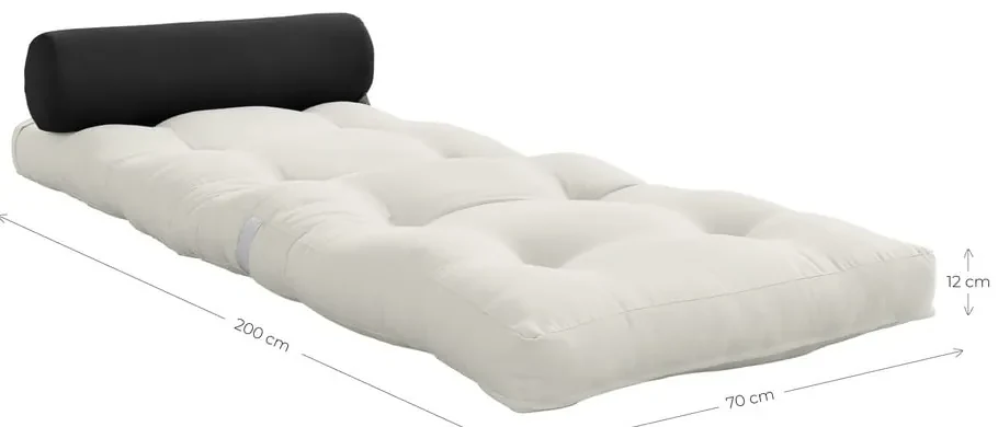 Sivobéžový futónový matrac 70x200 cm Wrap Beige/Dark Grey – Karup Design