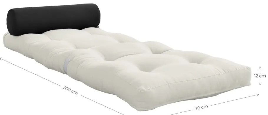 Variabilný skladací matrac Karup Design Wrap Linen/Dark Grey, 70 x 200 cm