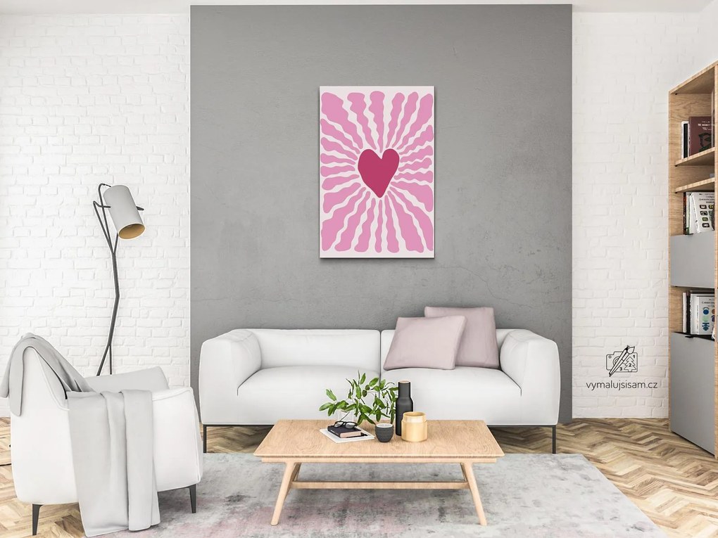 Gario Maľovanie podľa čísel Ornament so srdcom Rozmery: 40 x 60 cm, Rámovanie: S vnútorným rámom