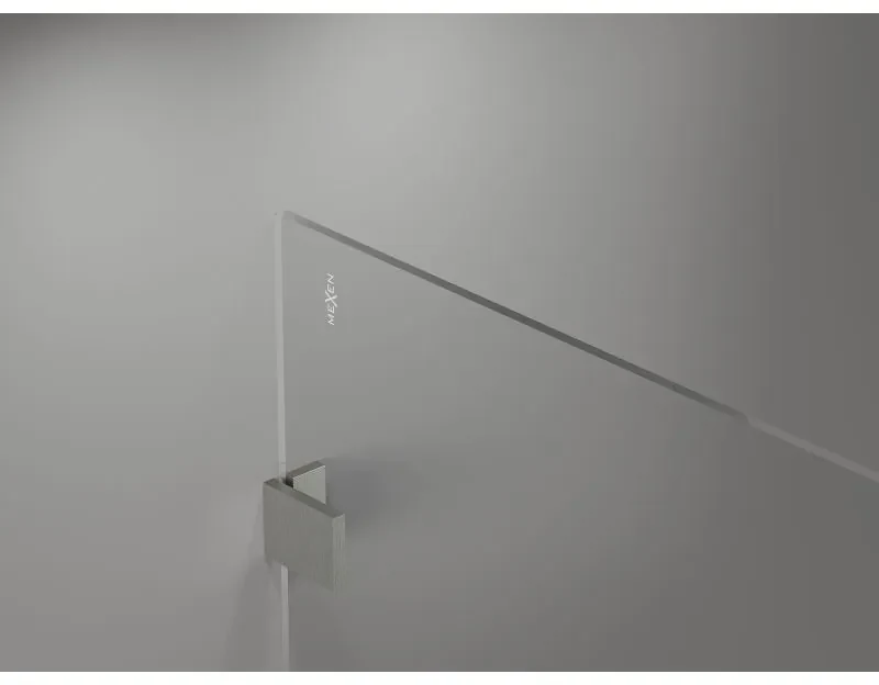 Mexen Lunar sprchová stena ľavá 120 x 200 cm, 8mm číre sklo, brúsená oceľ, 830-120-000-97-00-L