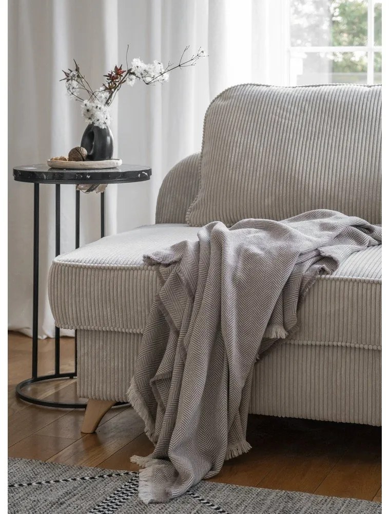 Béžová menčestrová leňoška (pravý roh) Chic Charlotte – Miuform