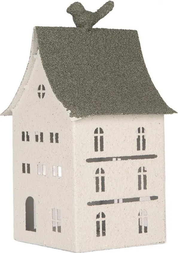 Decorative Figurine House 12x12x27 Cm White Metal - 12*12*27 cm