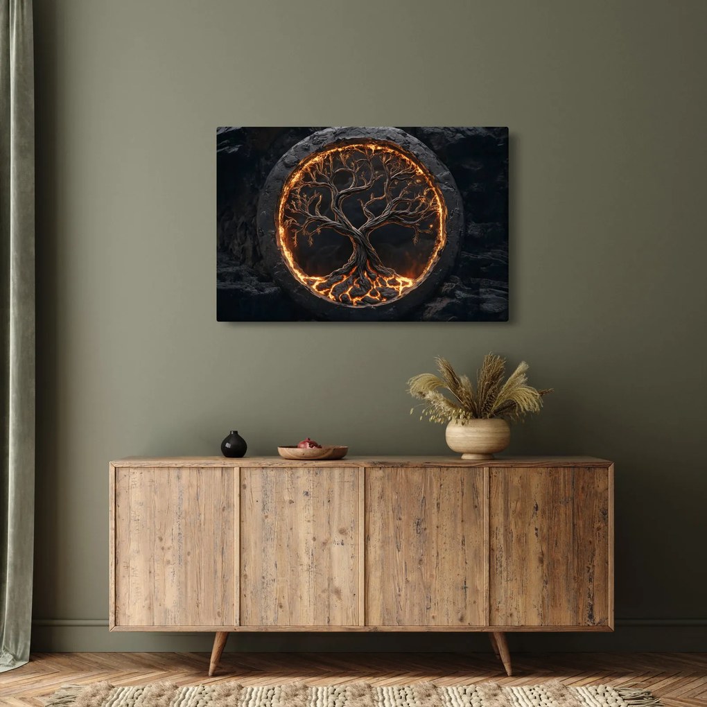 Obraz – Strom života v láve I. (90x60 cm)