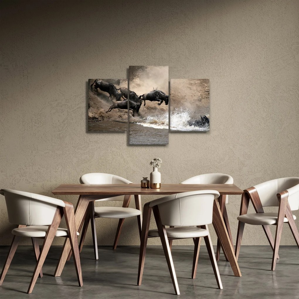 Obraz - Stádo pakoňov (90x60 cm)