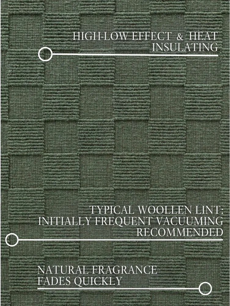 Tmavozelený ručne tkaný vlnený behúň 80x200 cm Scala – Villeroy&amp;Boch