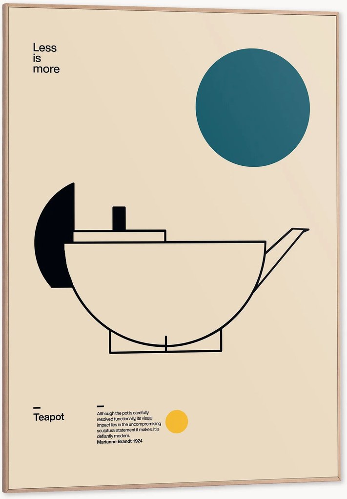 Nástenná dekorácia v ráme Teapot