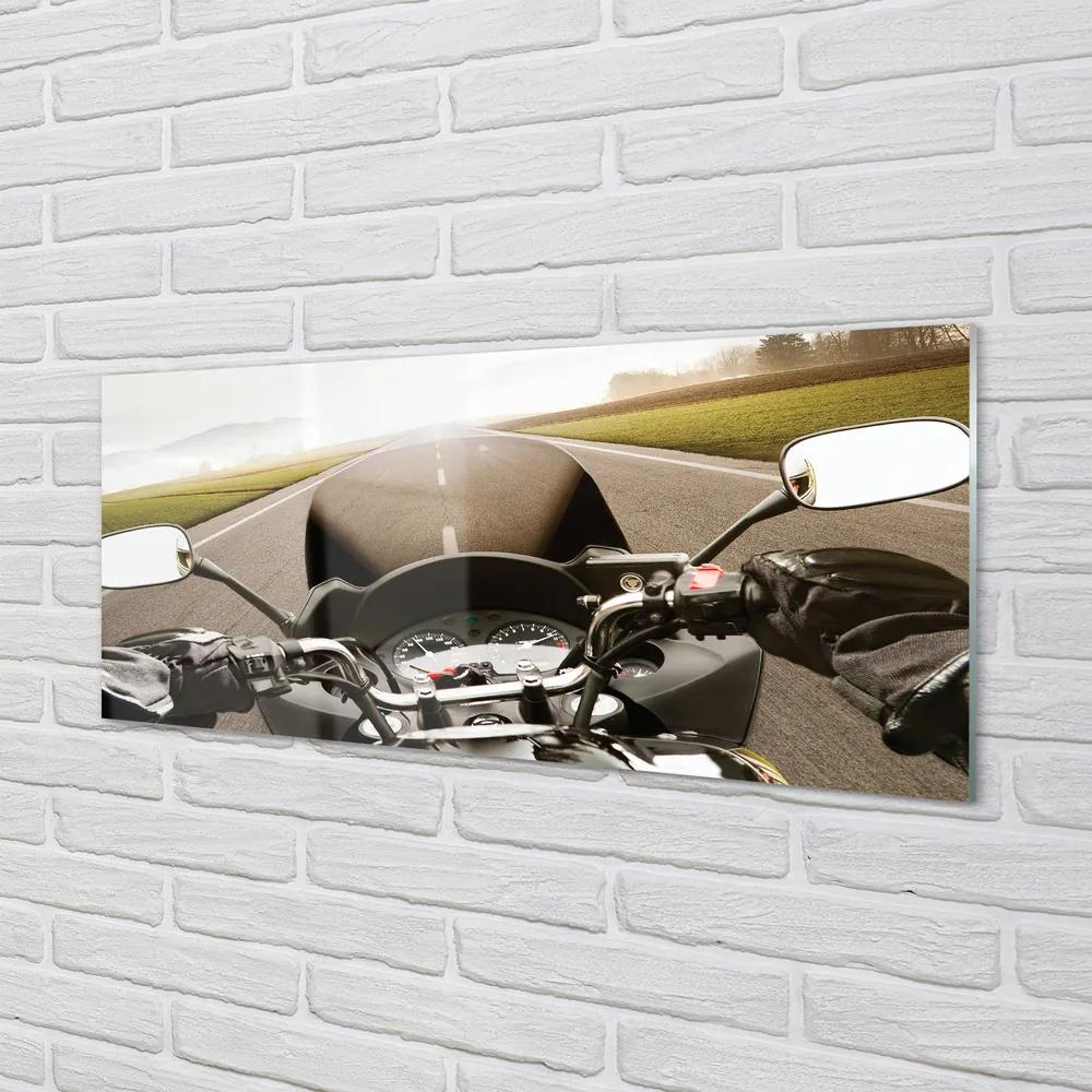Obraz plexi Motocykla cestného oblohy top 120x60 cm