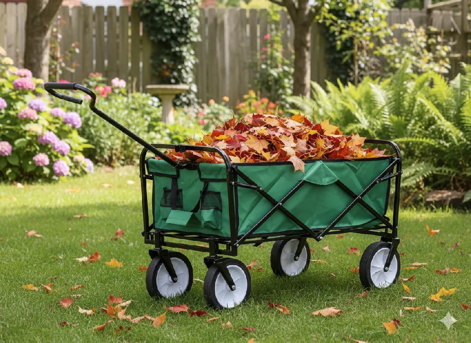 CH Zelený skladací záhradný vozík Loca