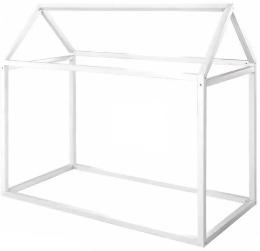 Biela domčeková detská posteľ 70x140 cm Montessori – Roba