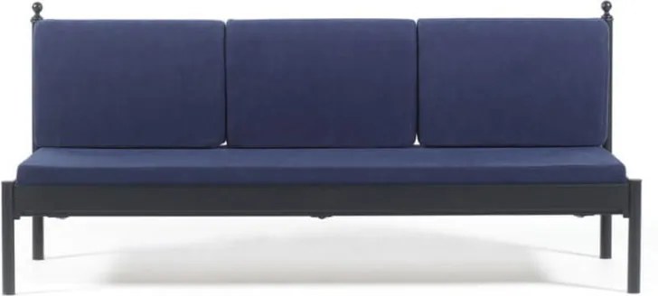 Tmavomodrá trojmiestna vonkajšia sedačka Mitas, 76 × 209 cm