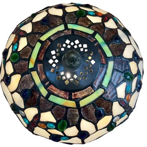 Nočná lampa Tiffany štýl PESTRÁ VÁŽKA Prezent 1709 36*20