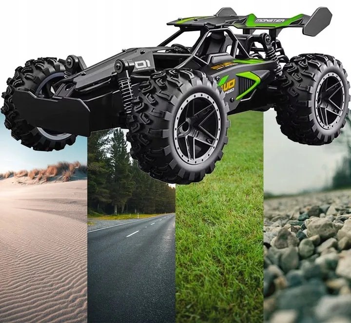 Kruzzel 22439 Terénne auto RC 1:18, 2.4Ghz, 15 km/h čierne