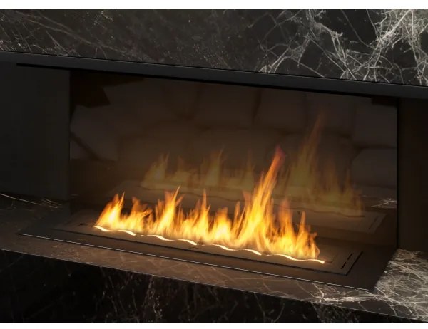 InFire - Vstavaný BIO krb 7,5x100 cm 6kW čierna