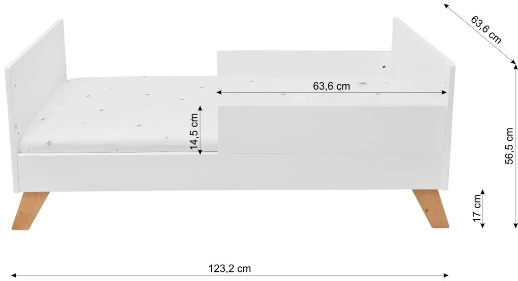 Detská postieľka HOPPA 60 x 120 cm