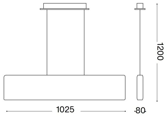 Ideal Lux - LED Luster na lanku DESK LED/32W/230V 102,5 cm CRI 90 čierna
