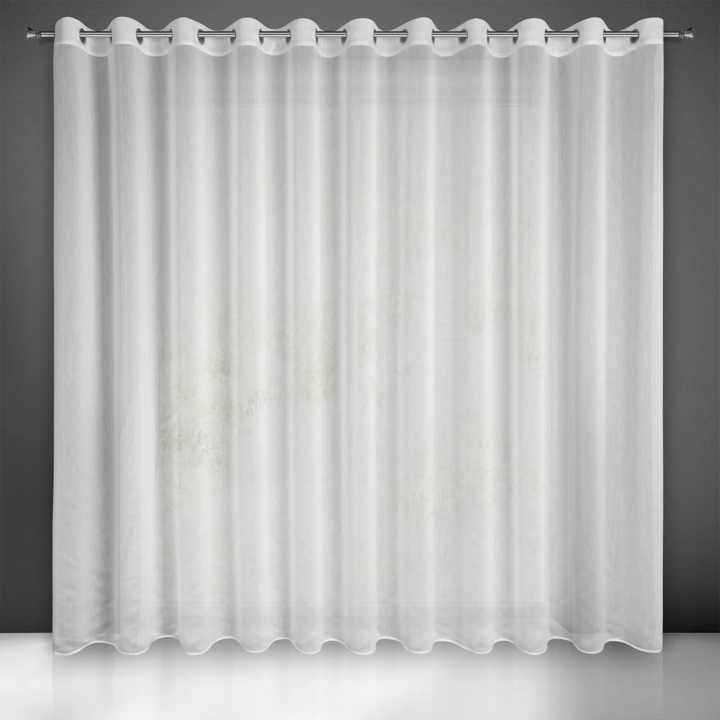ZÁCLONA NA KRÚŽKOCH LUNA 300 CM X 250 CM BIELA