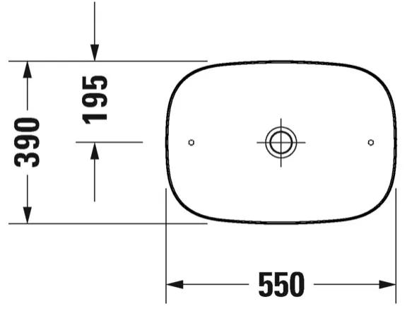 Duravit Zencha - Umývadlová misa 550x390 mm, matný antracit 2373551379