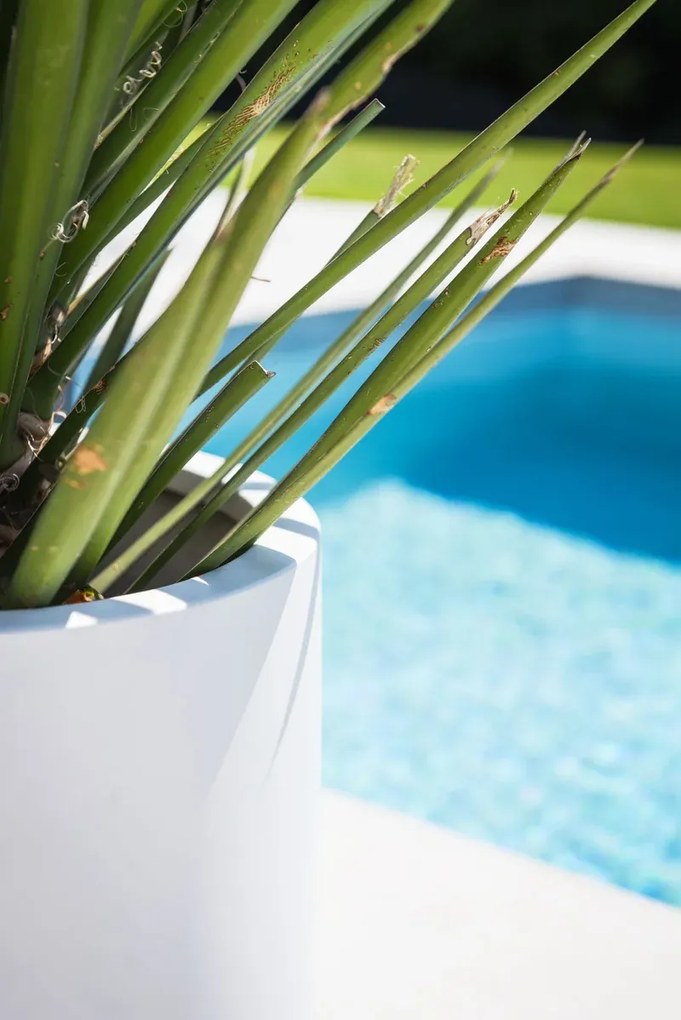 Kvetináč VEKRA, výška 40 cm, sklolaminát, biely