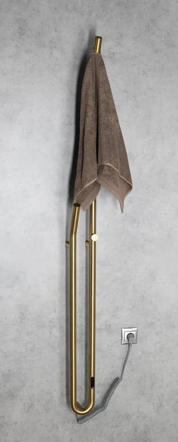 Sapho Sapho, DUOPASSO elektrický sušiak uterákov s časovačem, 122x1700mm, 45 W, zlato mat, ER830