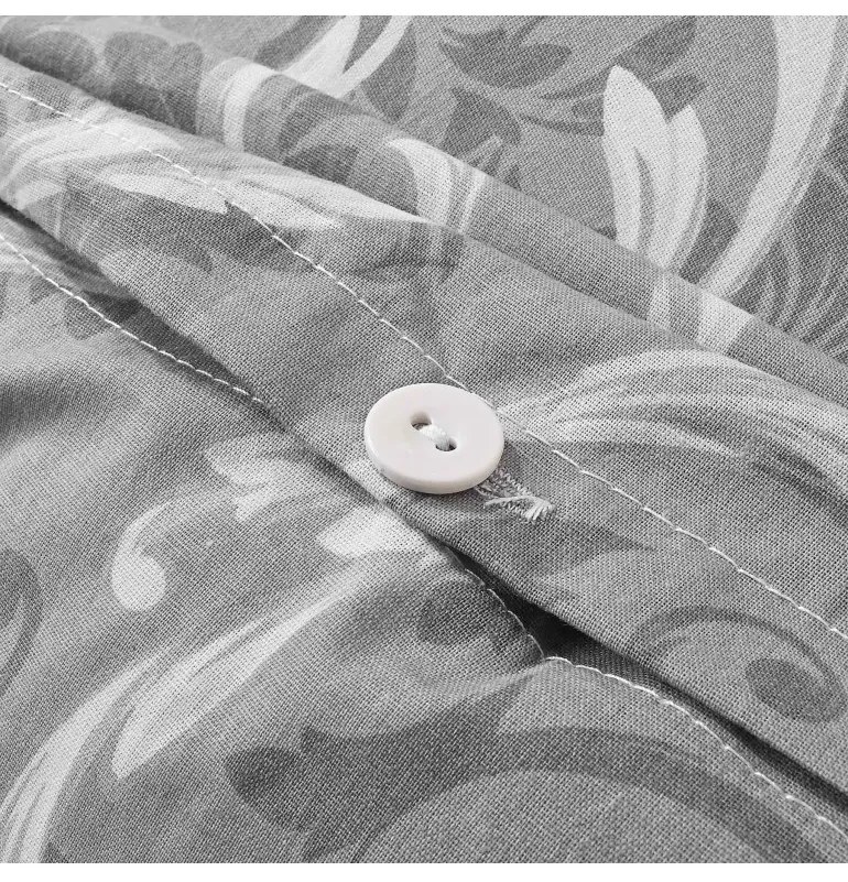 Obliečky bavlnené Royal sivé EMI, Predĺžený set jednolôžko obsahuje 1x 140x220 + 1x 70x90