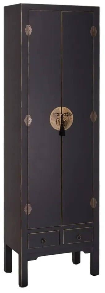 Čierna šatníková skriňa 55x185 cm Oriente – Ixia