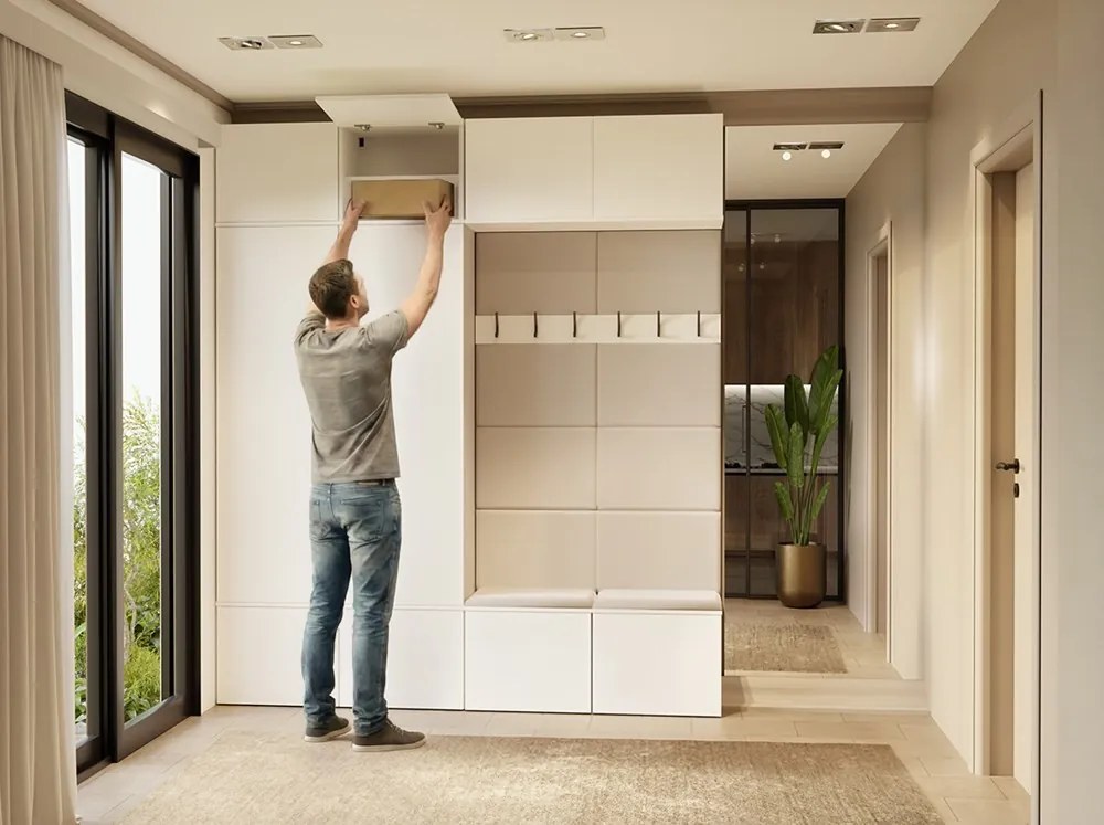 Předsíňová stěna Haga 2Sz2W 200 cm bílá