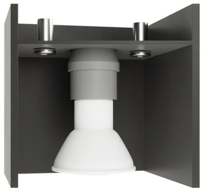 Sollux SL.0064 - Bodové svietidlo QUAD 2 2xGU10/40W/230V šedá