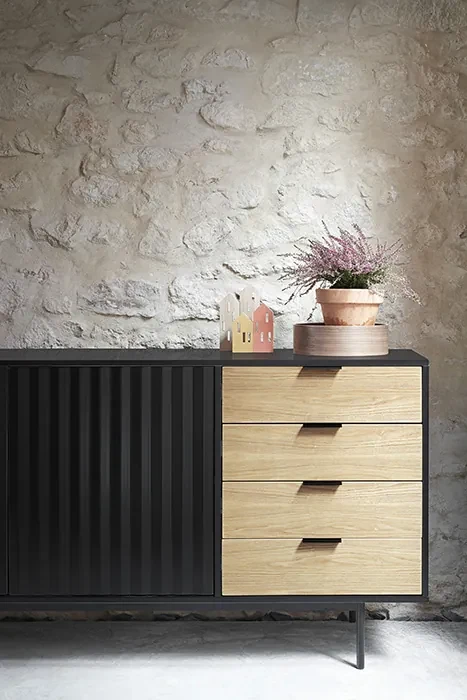 Teulat Sierra drevená komoda so zásuvkami - Biela - 108 cm