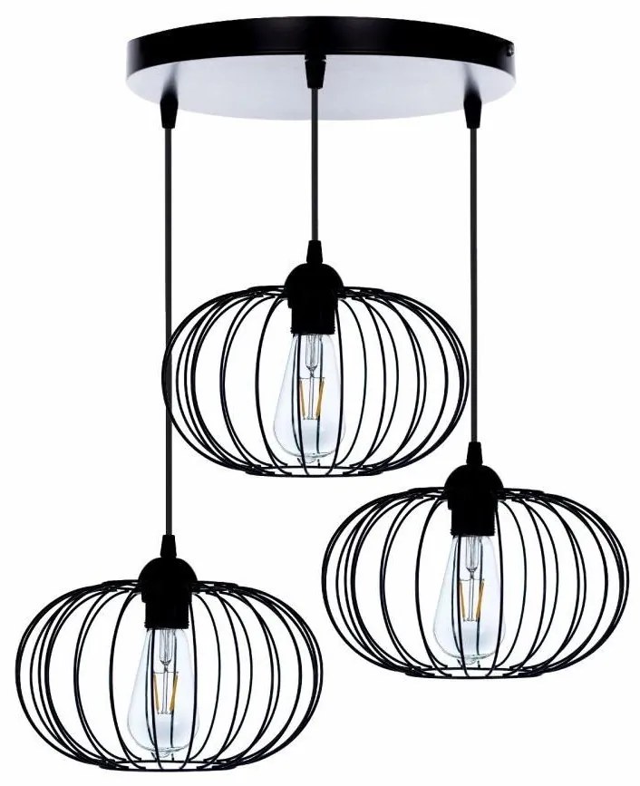 Prisadený luster BOCCA 3xE27/60W/230V