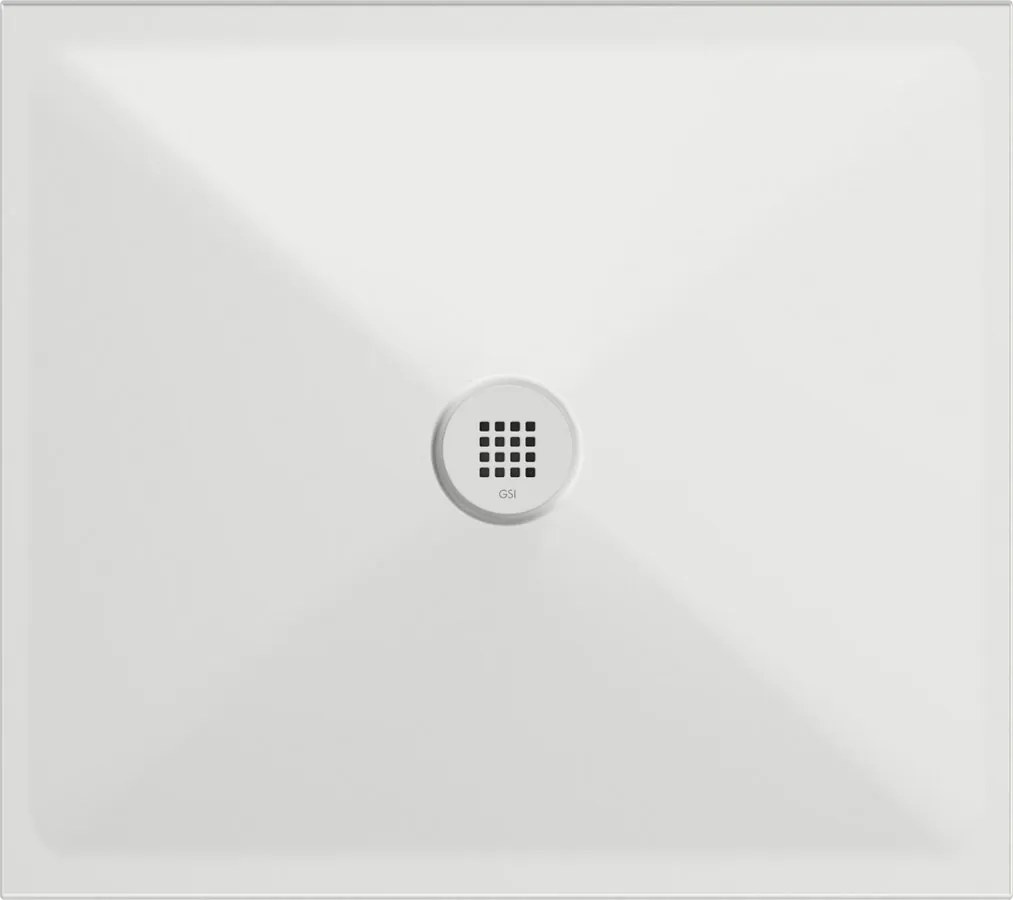 GSI GSI, Keramická sprchová vanička, obdĺžnik 90x80cm, biela mat, 46090809