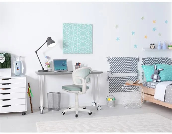 Autronic BONTEC Detská stolička, výškovo nastaviteľná, modrá sieťovina, KA-C801 BLUE Farba: Šedá