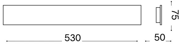 Ideal Lux - LED Nástenné svietidlo ZIG ZAG LED/23W/230V 53 cm CRI 90 mosadz