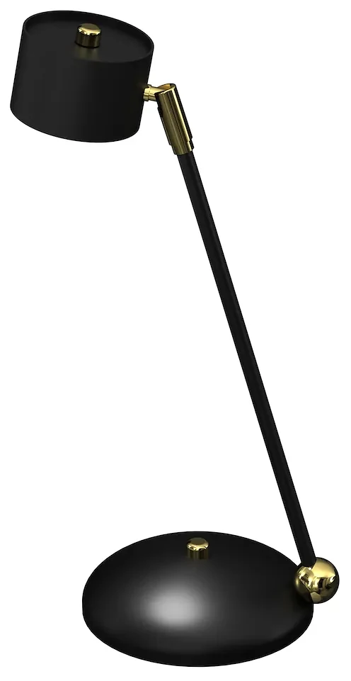 Stolná lampa Arena, 1x čierne kovové tienidlo, b/g