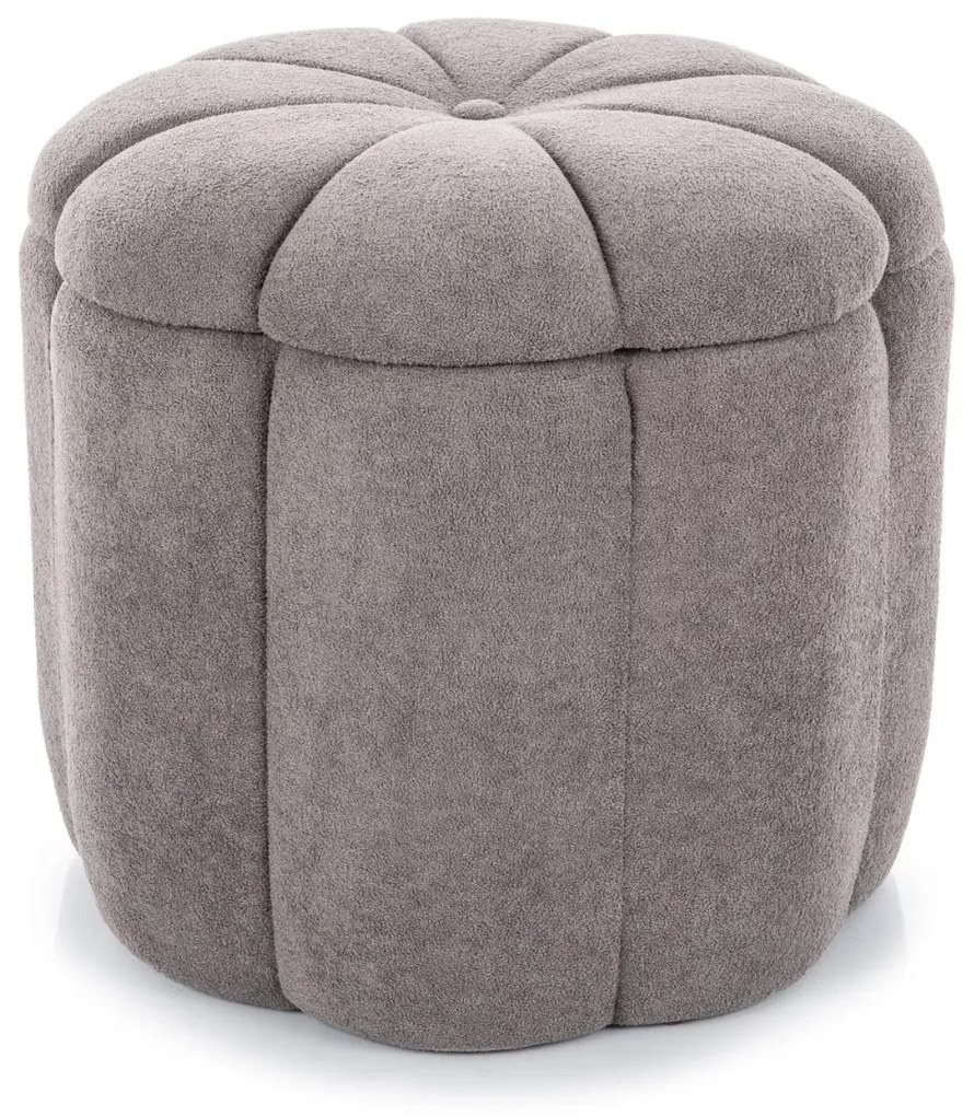 Sivý taburet TUP s úložným priestorom 45x45 cm