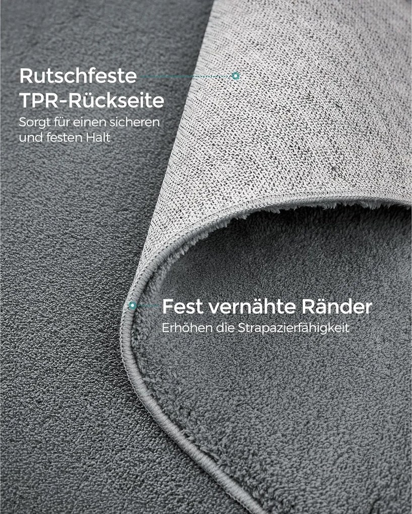 Koberec,  200 x 290 cm, protišmykový, možno prať v práčke, sivý