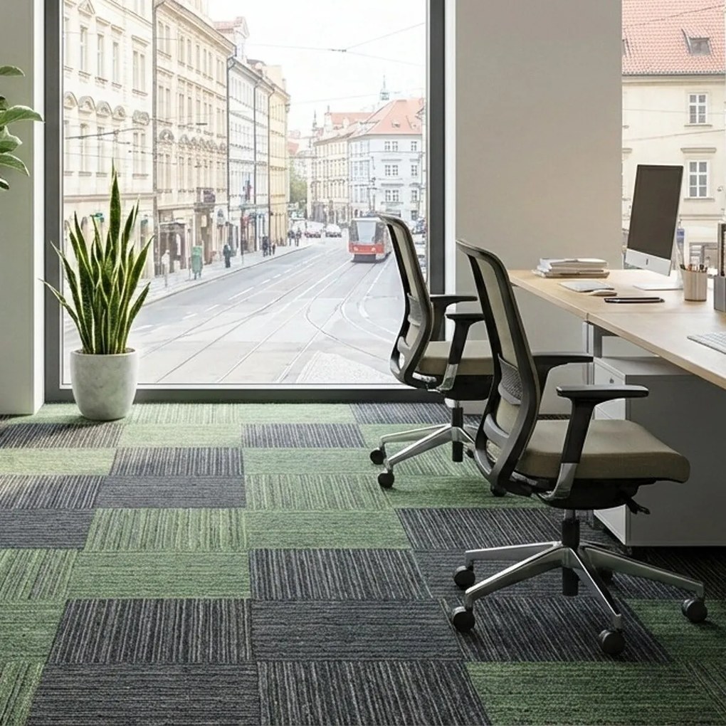 Tapibel, Kobercový štvorec Coral 58342-50 sv. šedý 50 x 50 cm, chodba / predsieň