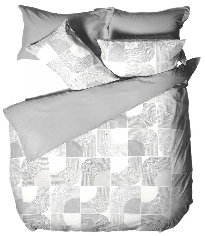 B.E.S. Petrovice Flanelové obliečky Nordic Grey, 140 x 200 cm, 70 x 90 cm