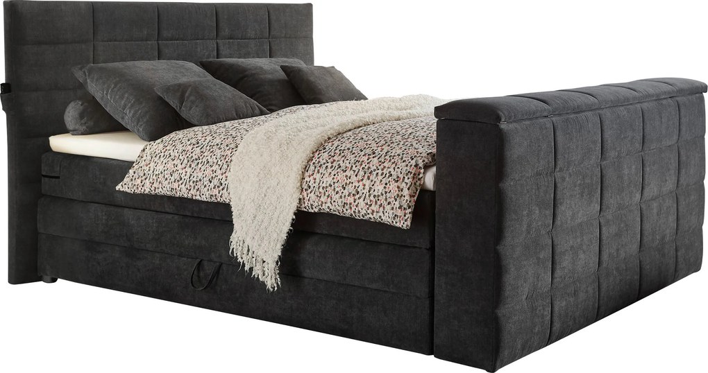 XXXLutz BOXSPRINGOVÁ POSTEĽ, 180/200 cm, antracitová Carryhome - Online Only spálne - 002220044501