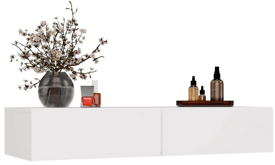 Závěsný toaletní stolek MIKA 110 cm bílý