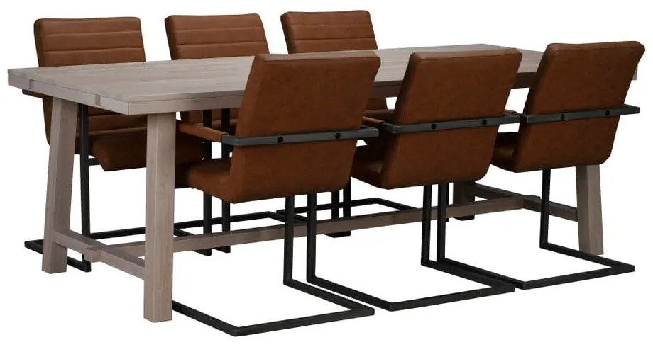 Matne lakovaný dubový jedálenský stôl Rowico Brooklyn, 220 x 95 cm