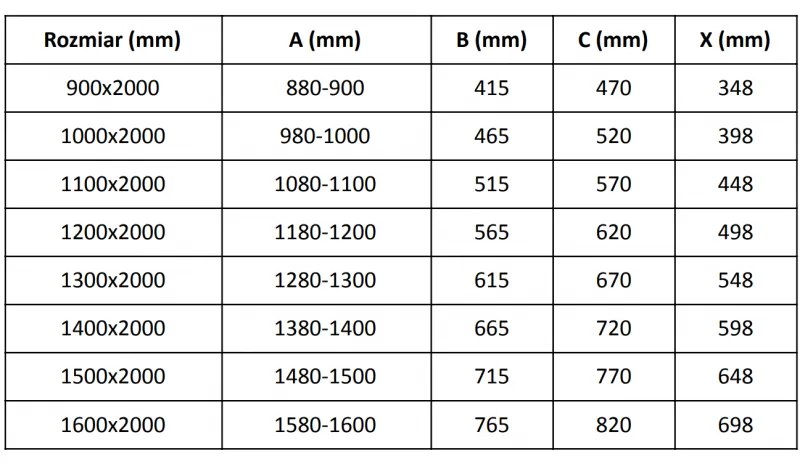 Mexen Velar, posuvné sprchové dvere do otvoru 160 cm, 8mm sklo námraza, chrómová, 871-160-000-31-01